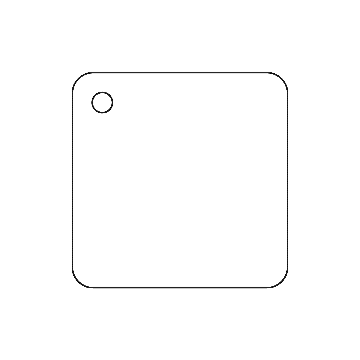 Custom Plastic 2" x 2" Square Key Tags