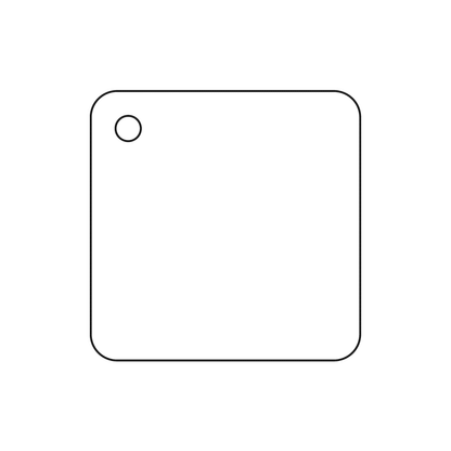 Custom Plastic 2" x 2" Square Key Tags