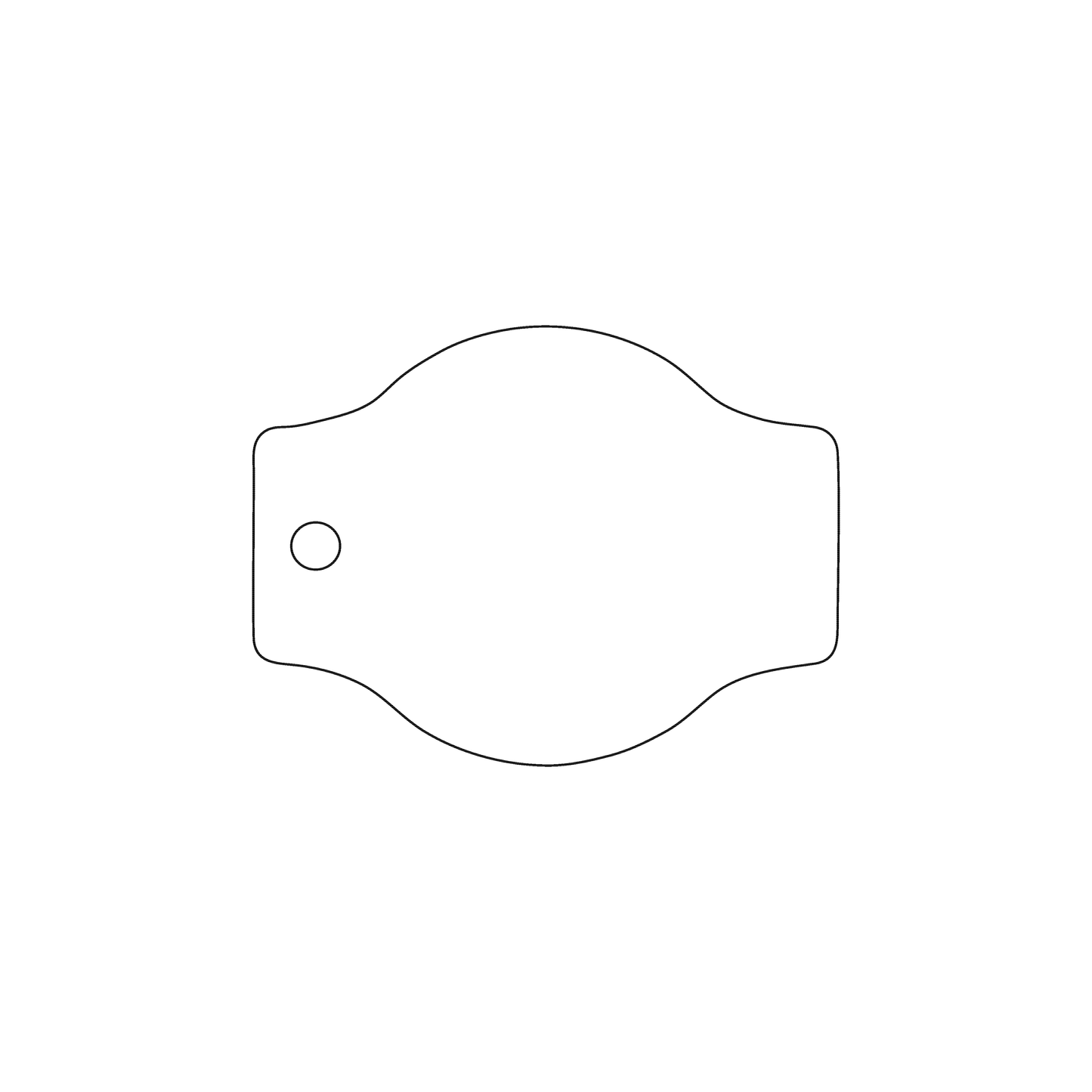 Custom Plastic 2" x 1.5" Rounded Key Tags