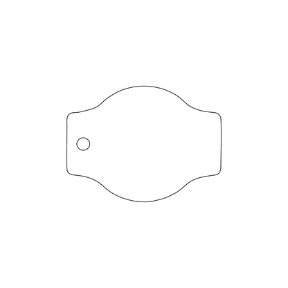Custom Plastic 2" x 1.5" Rounded Key Tags