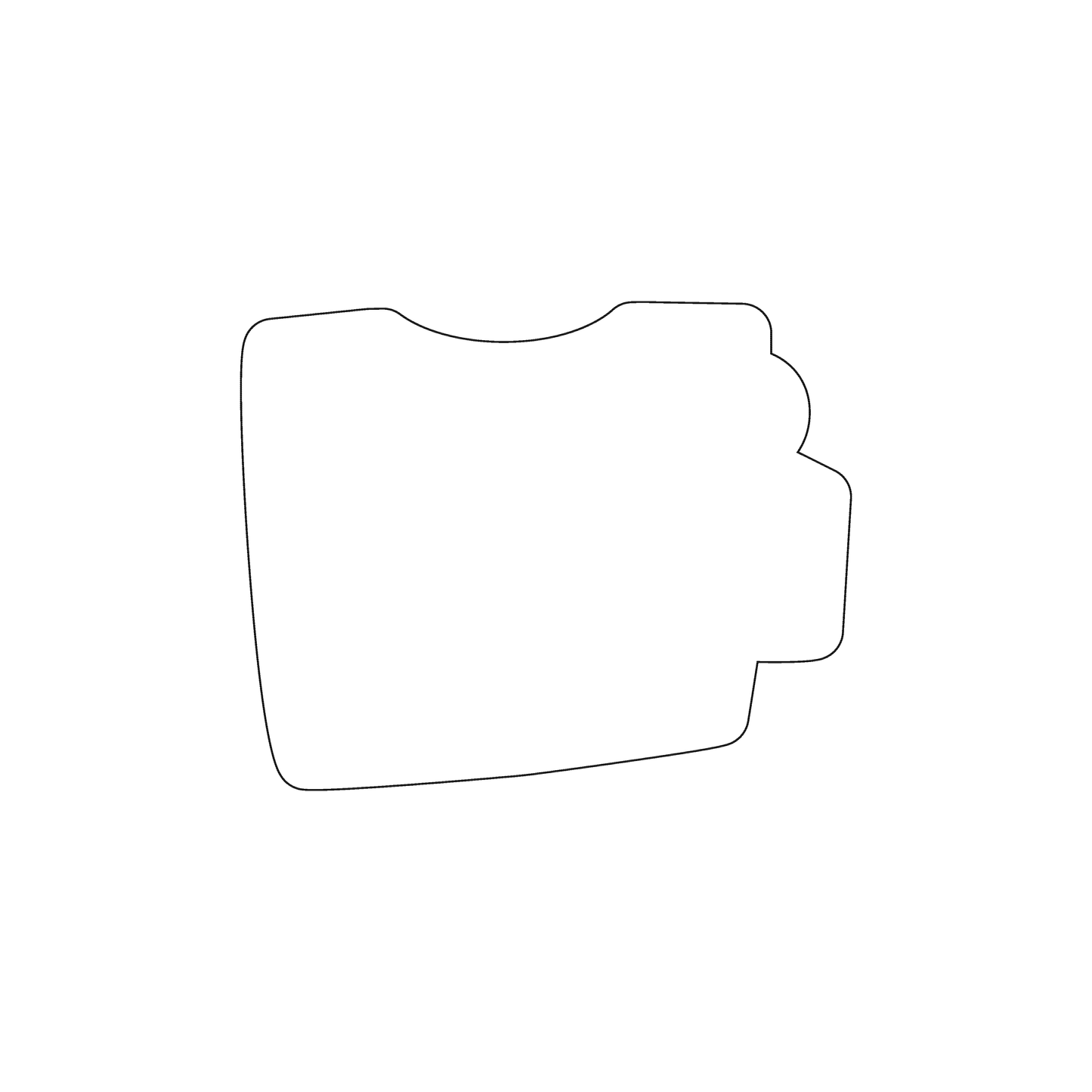 Custom Plastic 2.5" x 2" Viewfinder Shape Cards