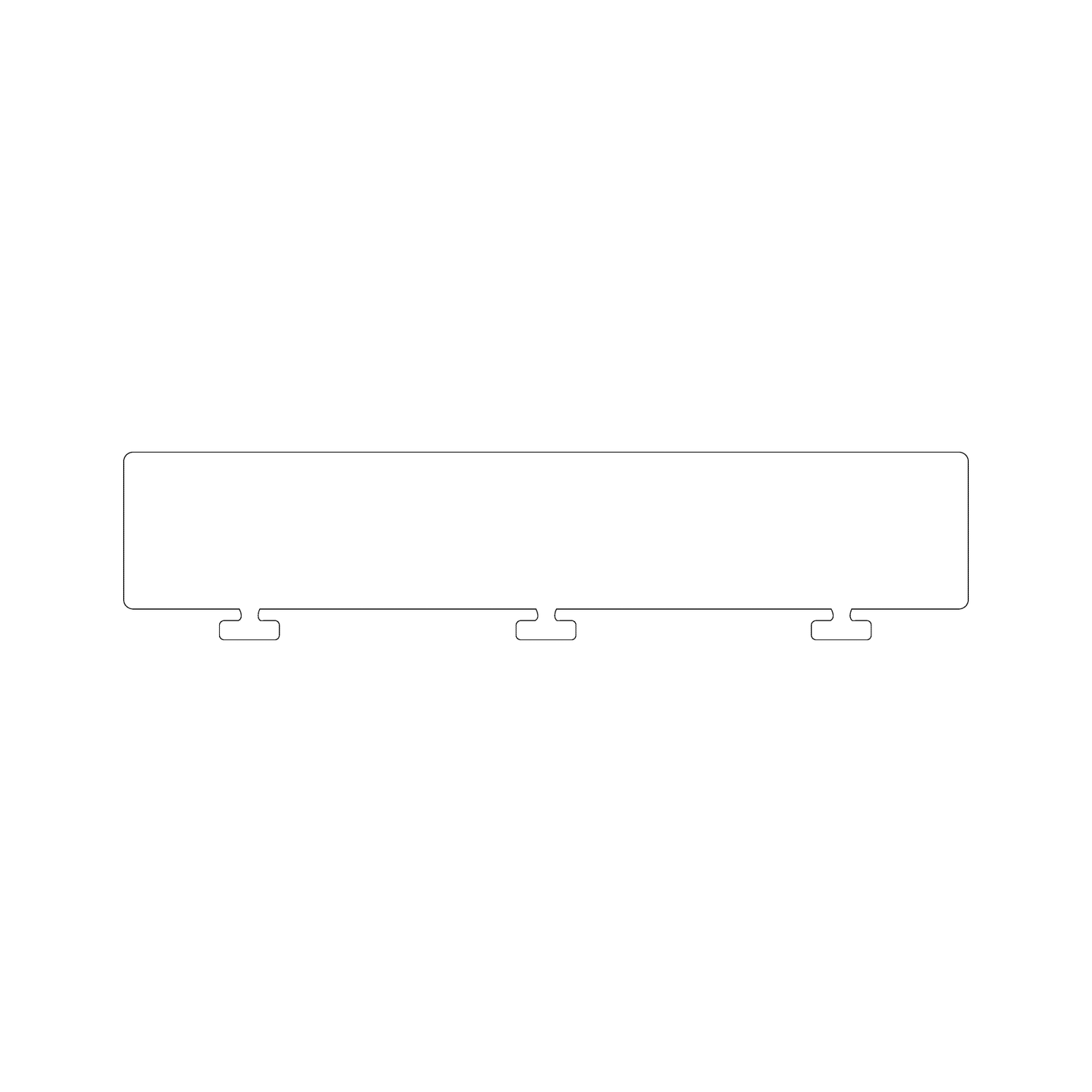 Custom Plastic 9" x 2" Insert Rulers