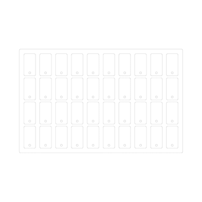 Custom Plastic 40 Punch-Out Key Tag Sheet