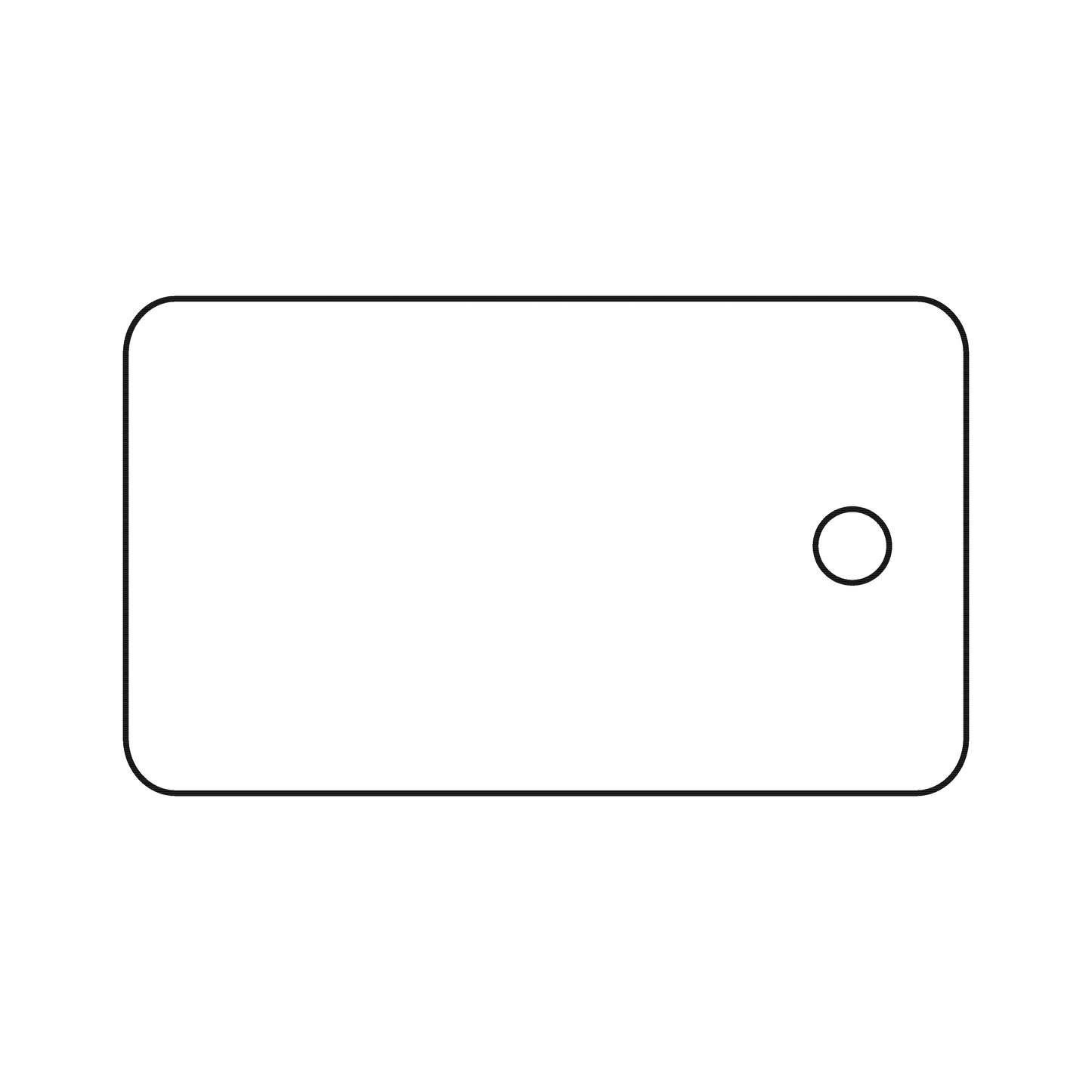 Custom Plastic 2.125" x 1.25" Key Tags