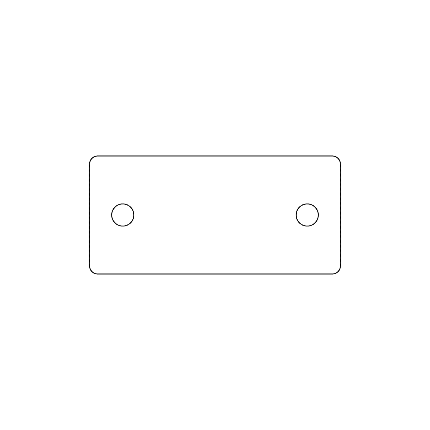 Custom Plastic 2.125" x 1" Two Hole Tags