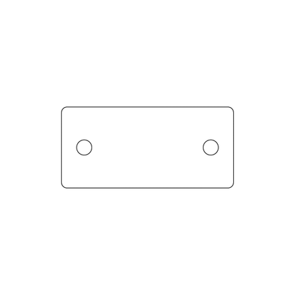 Custom Plastic 2.125" x 1" Two Hole Tags