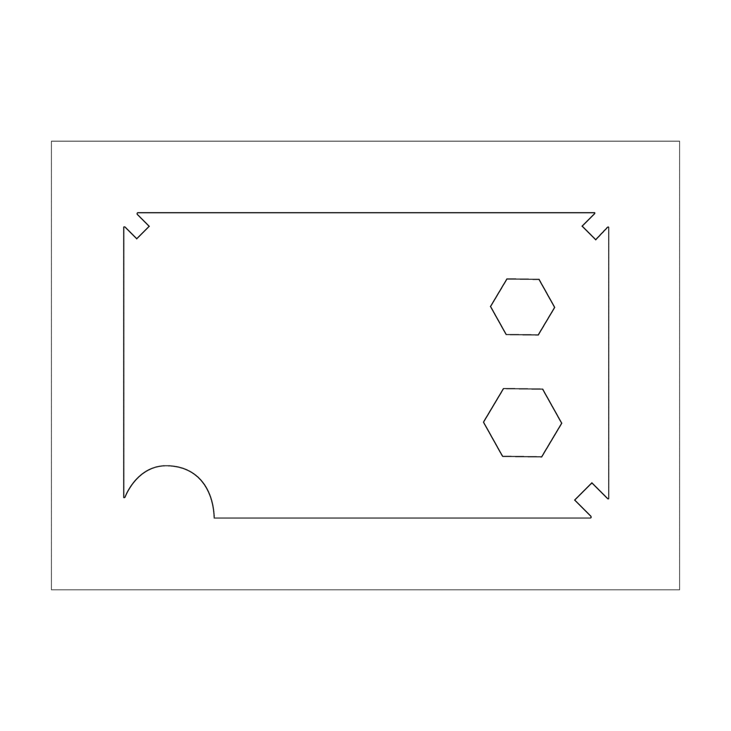 Custom Plastic 3.375" x 2.125" Gauge Tool Other