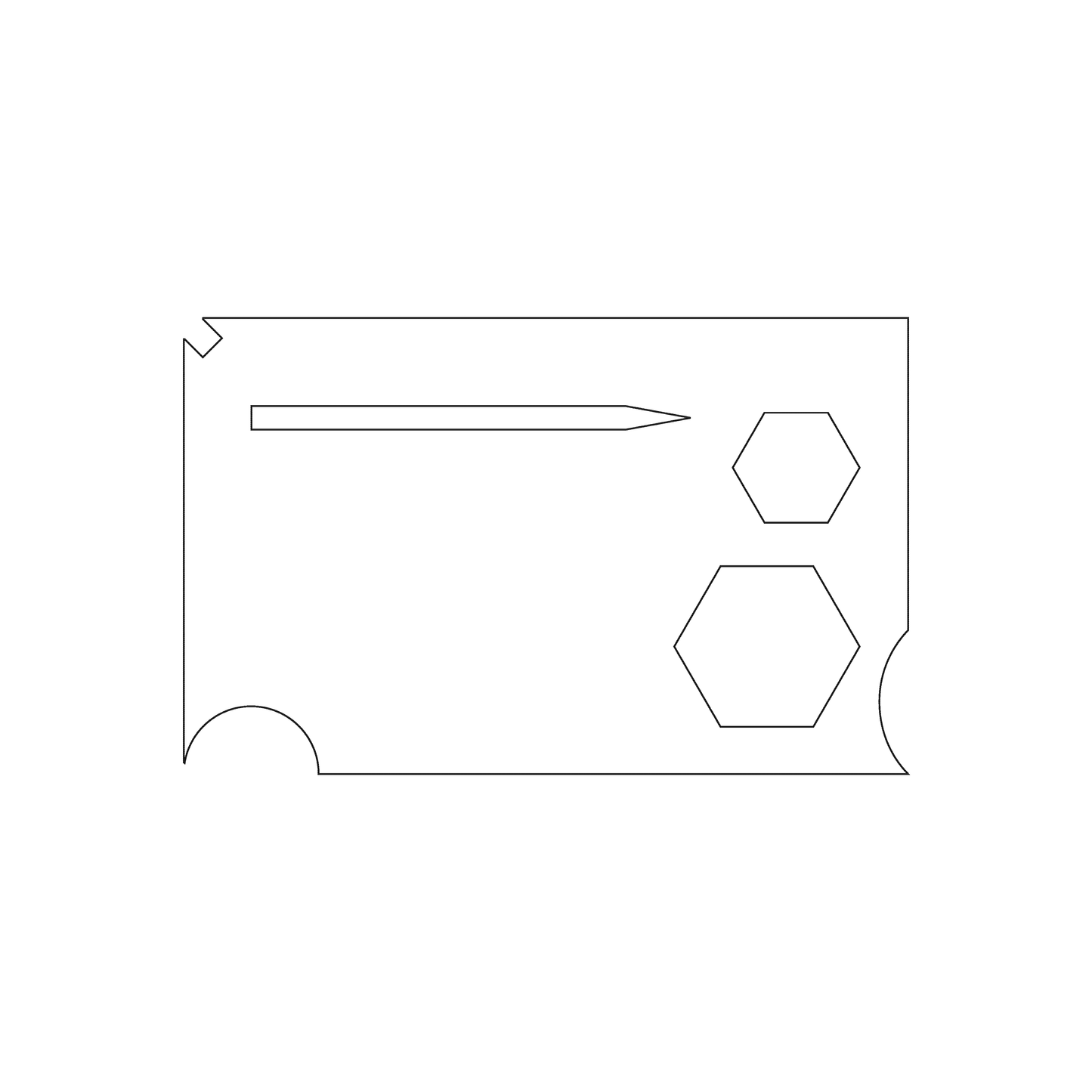 Custom Plastic 3.375" x 2.125" Gauge Tools