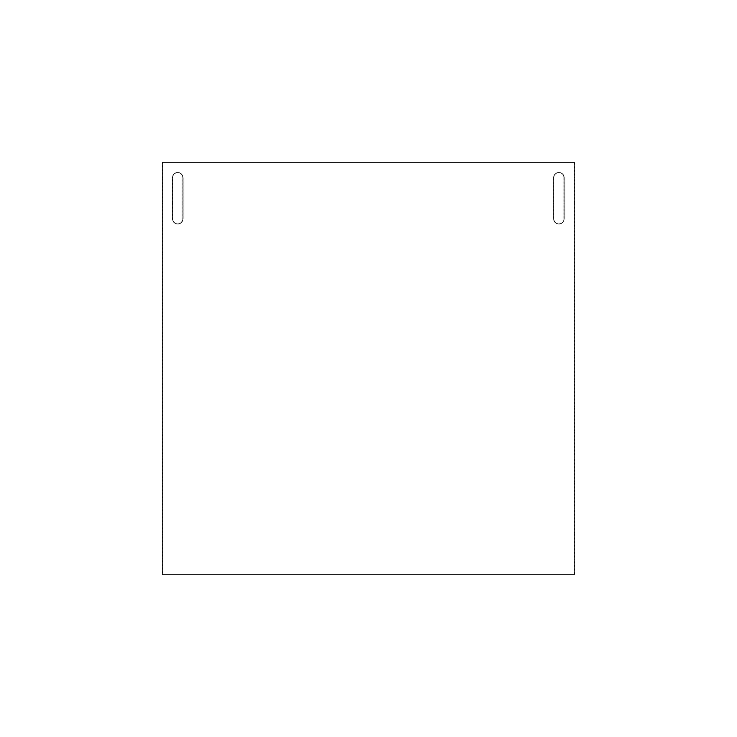 Custom Plastic 5" x 5" Two Vertical Slot Signs