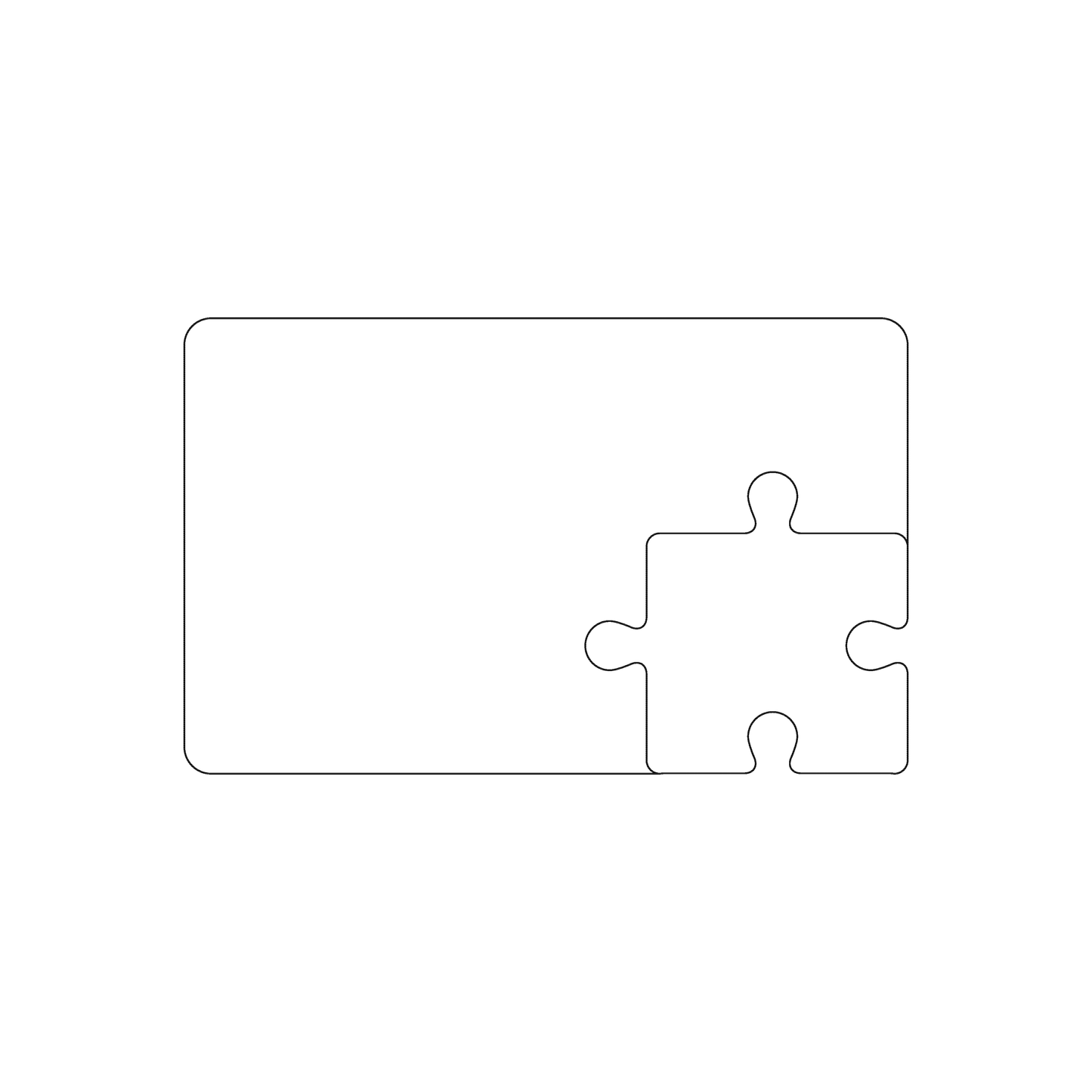 Custom Plastic 3.375" x 2.125" Puzzle Piece Breakaway Combo