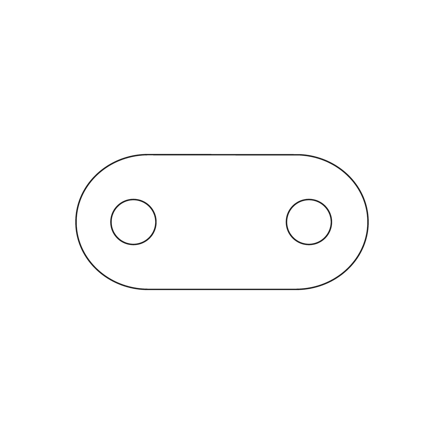 Custom Plastic 1.625" x .75" Small Two Hole Tags