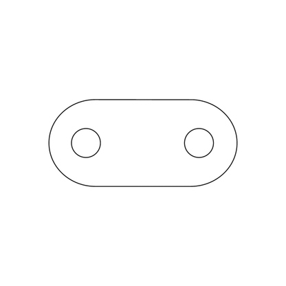 Custom Plastic 1.625" x .75" Small Two Hole Tags