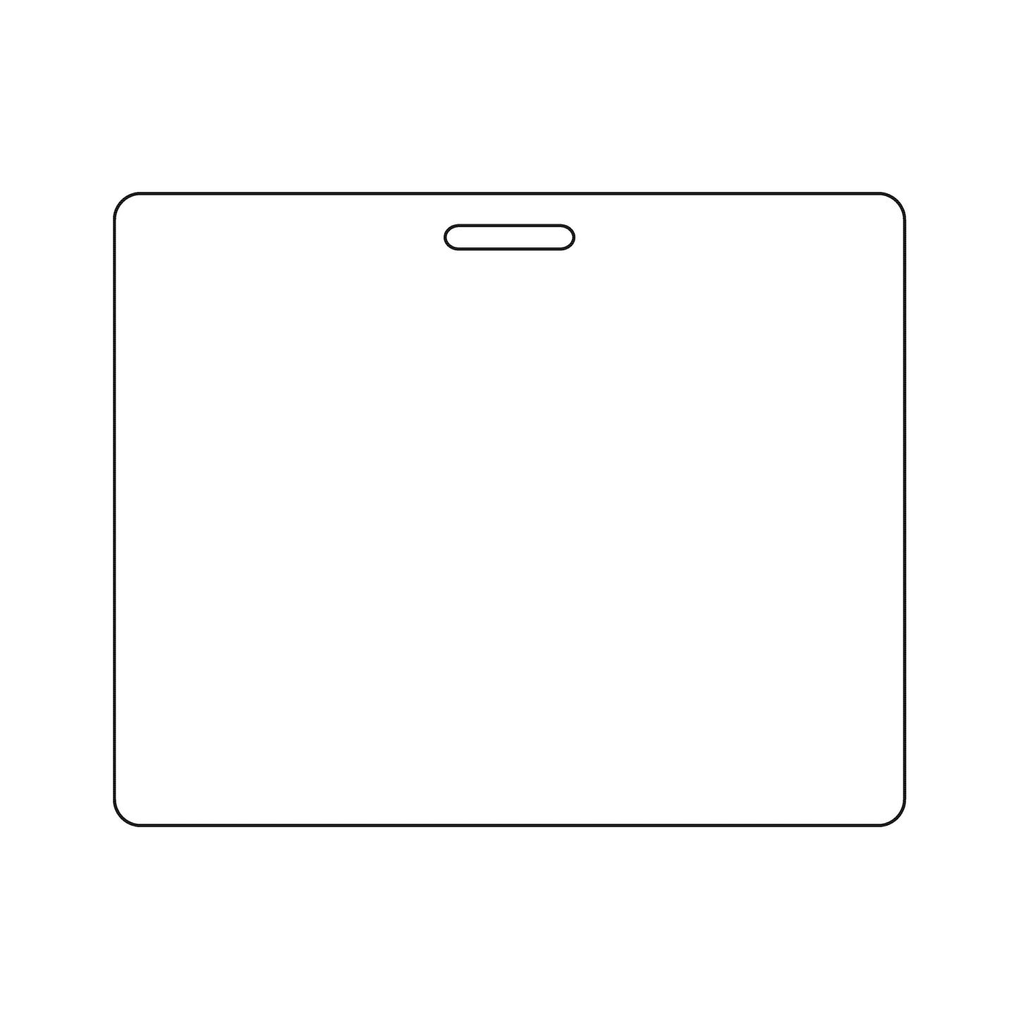 Custom Plastic 3.75" x 2" Horizontal Badges