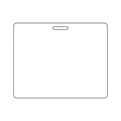 Custom Plastic 3.75" x 2" Horizontal Badges