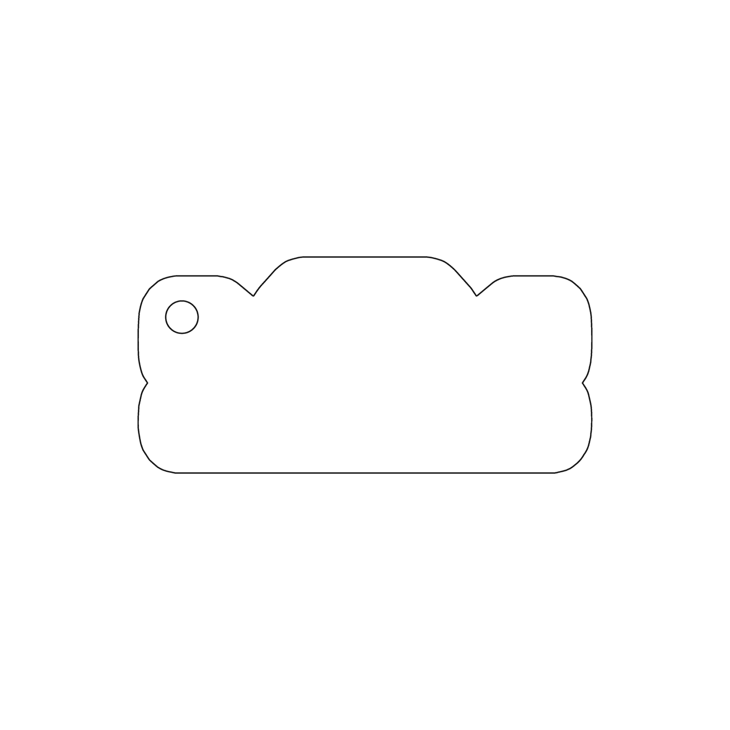 Custom Plastic 2.625" x 1.25" Truck Grill Shape Key Tags