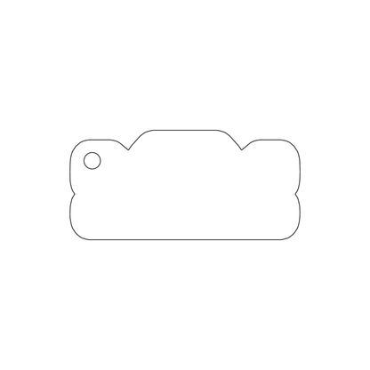 Custom Plastic 2.625" x 1.25" Truck Grill Shape Key Tags
