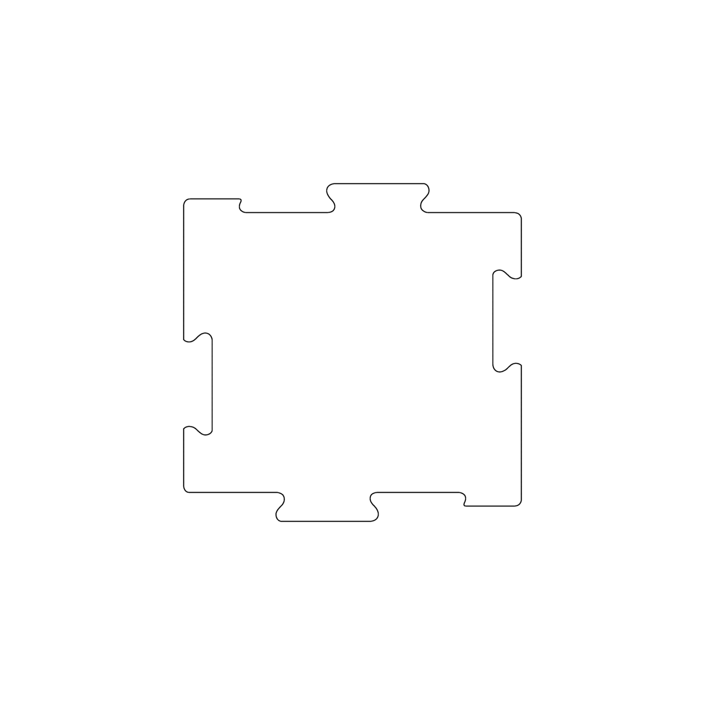 Custom Plastic 2.5" x 2.5" Puzzle Piece Cards