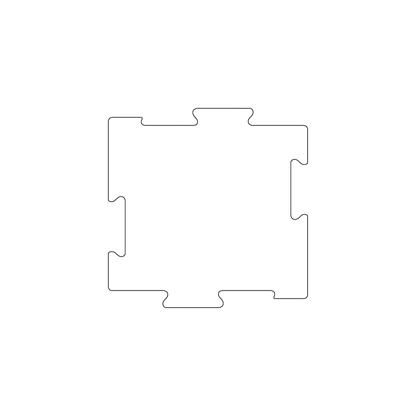Custom Plastic 2.5" x 2.5" Puzzle Piece Cards