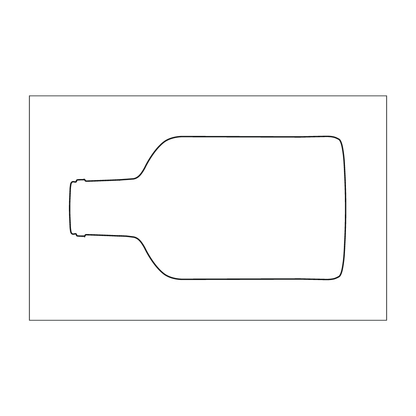 Custom Plastic 3.375" x 1.75" Bottle Shape Cards