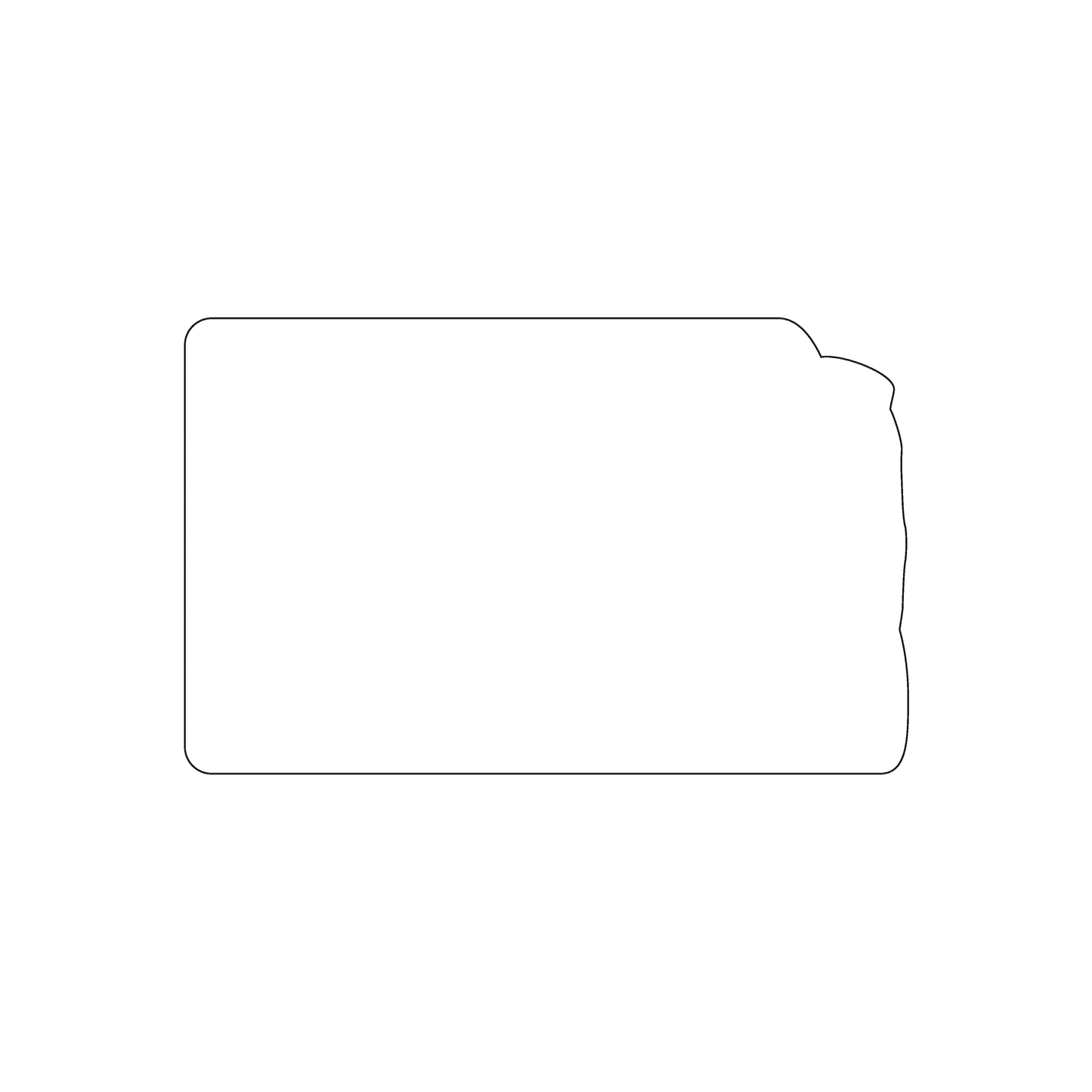 Custom Plastic 3.375" x 2.125" Ridged Side Cards