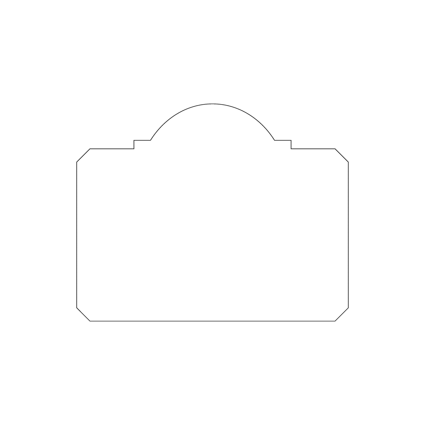 Custom Plastic 4" x 3.2" Banner Shape Cards