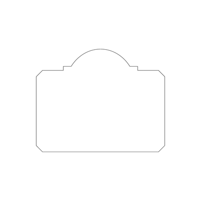 Custom Plastic 4" x 3.2" Banner Shape Cards