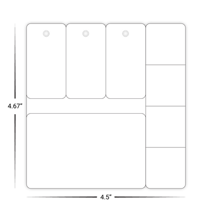 EMI Fundraising Punch Out Combo Card with Three Key Tags and Four Breakaways