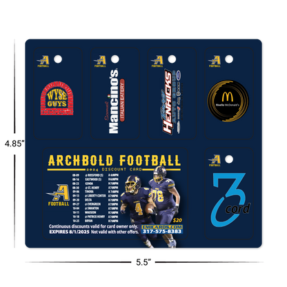 EMI Fundraising Punch Out Combo Card with Five Key Tags