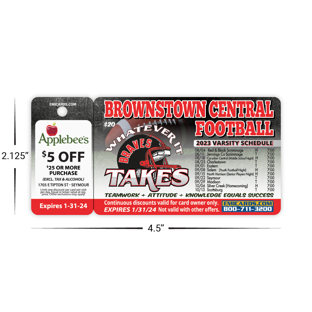 EMI Fundraising Combo Card with One Key Tag