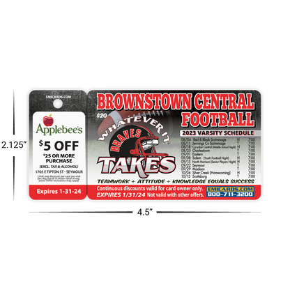 EMI Fundraising Combo Card with One Key Tag