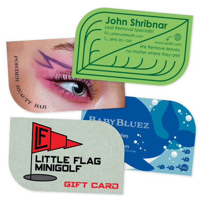 Custom Plastic 3.375" x 2.125" Leaf Cards