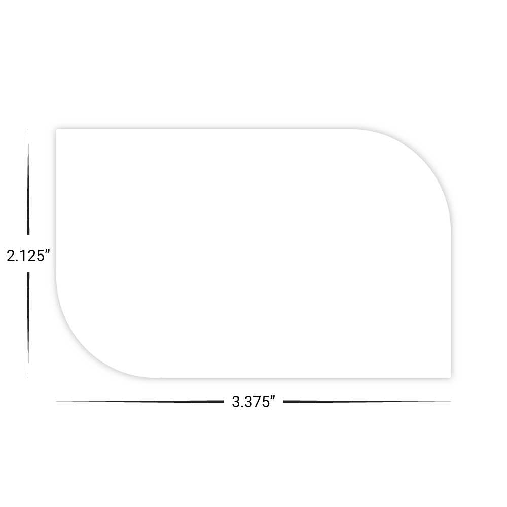 Custom Plastic 3.375" x 2.125" Leaf Cards