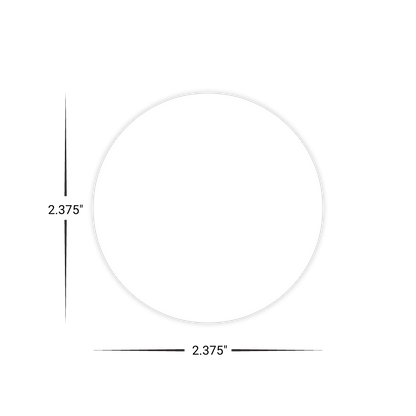 Custom Plastic 2.375" x 2.375" Circle Cards
