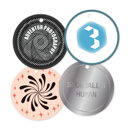 Custom Plastic 2.5" Circle Tags