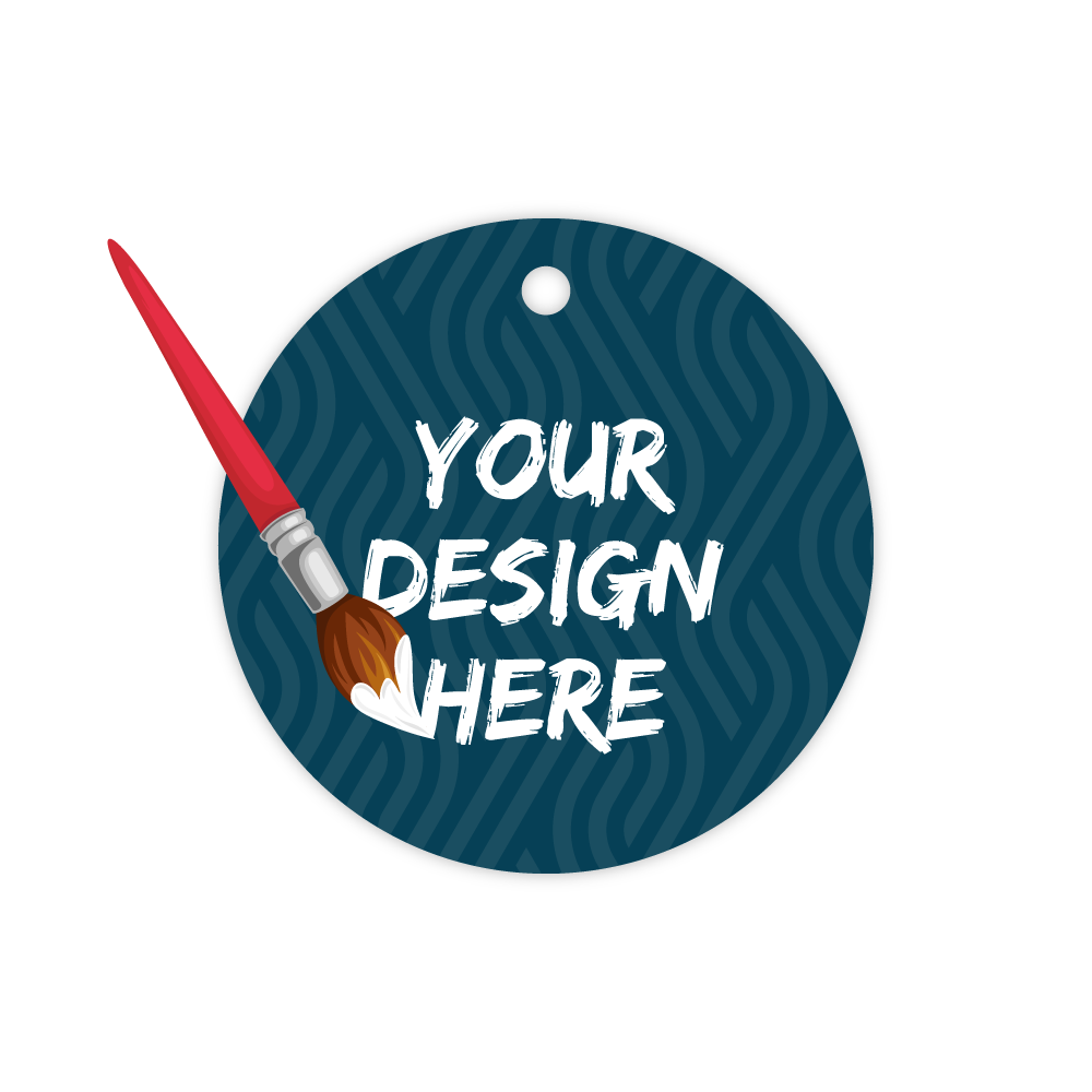 Custom Plastic 2.5" Circle Tags