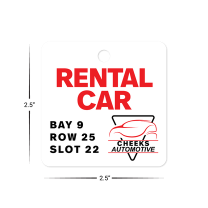 Custom Plastic 2.5" x 2.5" Square Tags