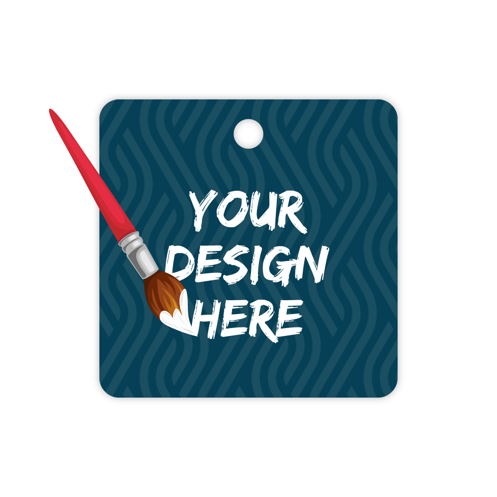 Custom Plastic 2.5" x 2.5" Square Tags