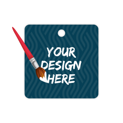Custom Plastic 2.5" x 2.5" Square Tags
