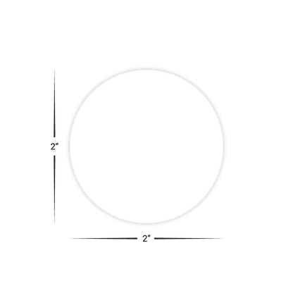 Custom Plastic 2" x 2" Circle Cards