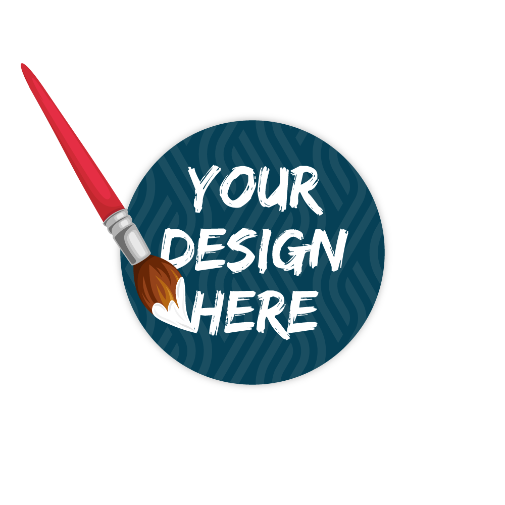 Custom Plastic 2" x 2" Circle Cards