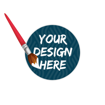 Custom Plastic 2" x 2" Circle Cards