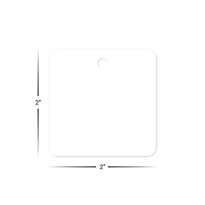 Custom Plastic 2" x 2" Square Key Tags