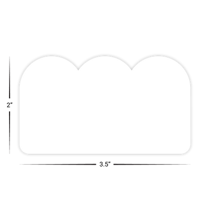 Custom Plastic 3.5" x 2" 3 Bump Shape Cards