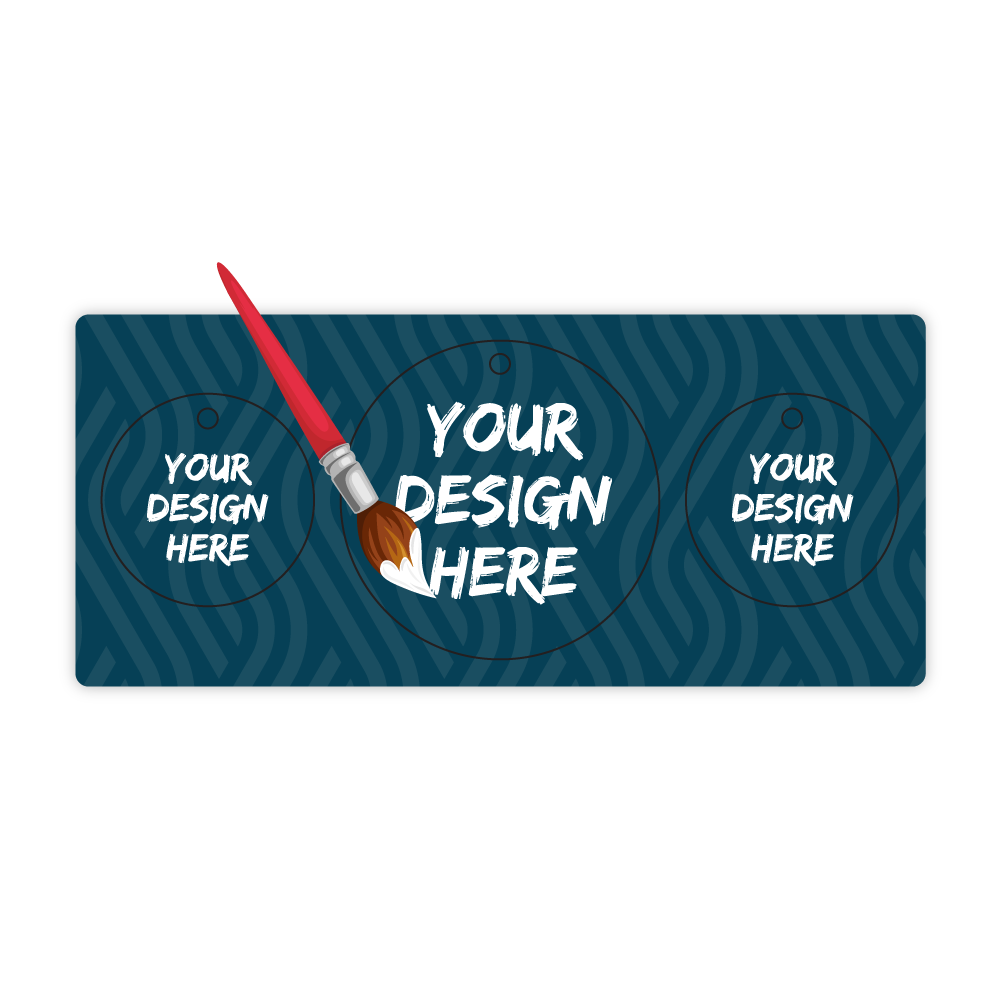 Custom Plastic 3 Circle Key Tag Combo