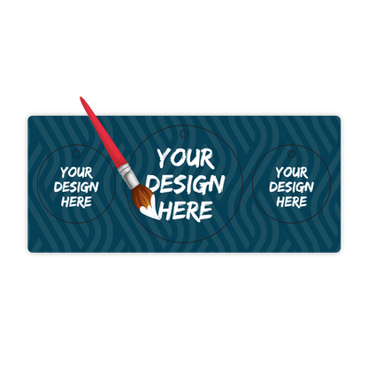 Custom Plastic 3 Circle Key Tag Combo