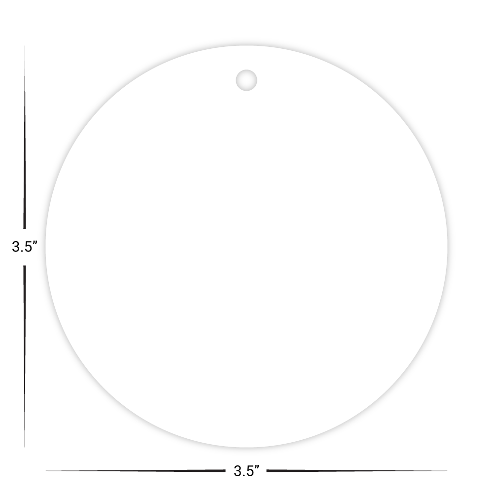 Custom Plastic 3.5" x 3.5" Circle Tags