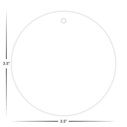 Custom Plastic 3.5" x 3.5" Circle Tags