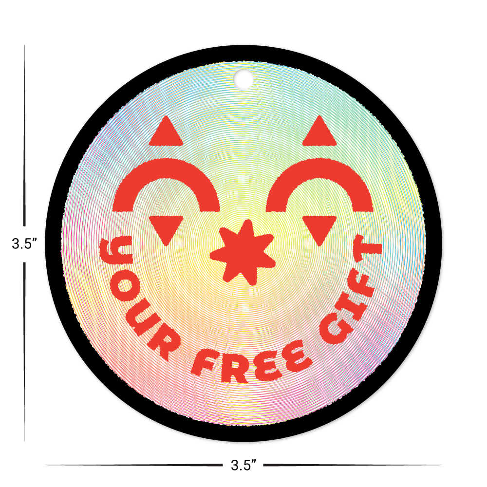 Custom Plastic 3.5" x 3.5" Circle Tags