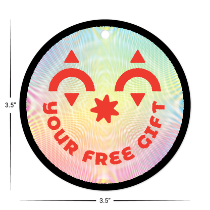 Custom Plastic 3.5" x 3.5" Circle Tags