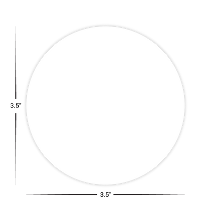 Custom Plastic 3.5" x 3.5" Circle Cards